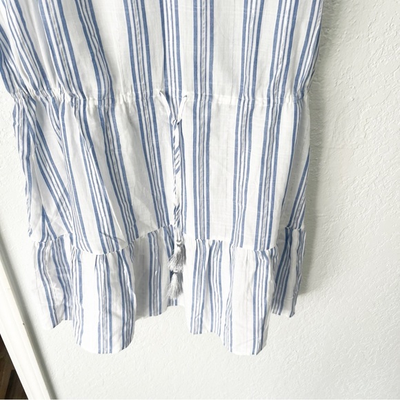 J. Crew Dress Women's XL Shimmer Striped Beach Tiered Beach Dress BY491 - Picture 3 of 7